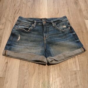 Silver Jeans Co Women's Jean Shorts Distressed Denim Boyfriend Size 27